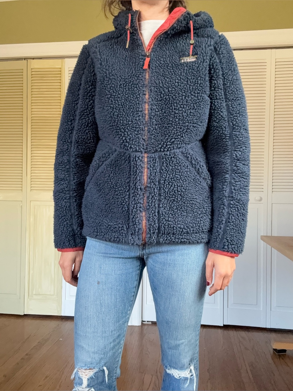 LL Bean mountain pile fleece coat
